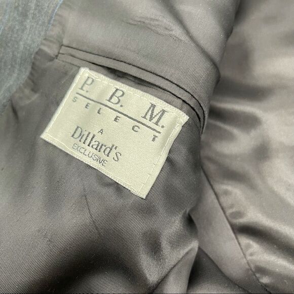 P.B.M. Select x Dillard's Gray Fine Stripe Suit - Picture 10 of 12
